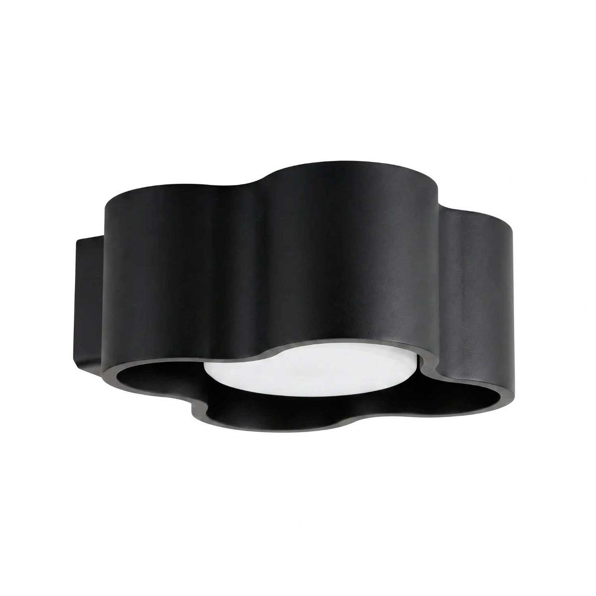 Tulipe - Applique murale basse en aluminium mat au contour organique