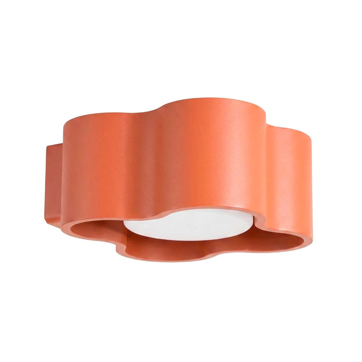 Tulipe - Applique murale basse en aluminium mat au contour organique