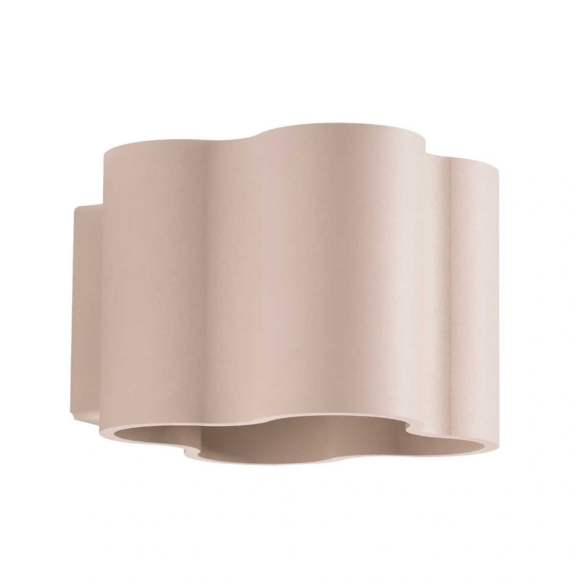 Tulipe - Applique murale en aluminium mat aux contours ondulés, style contemporain