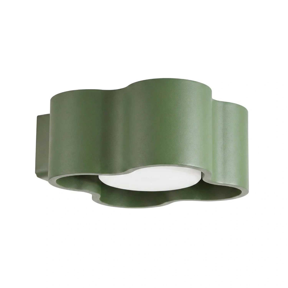 Tulipe - Applique murale basse en aluminium mat au contour organique