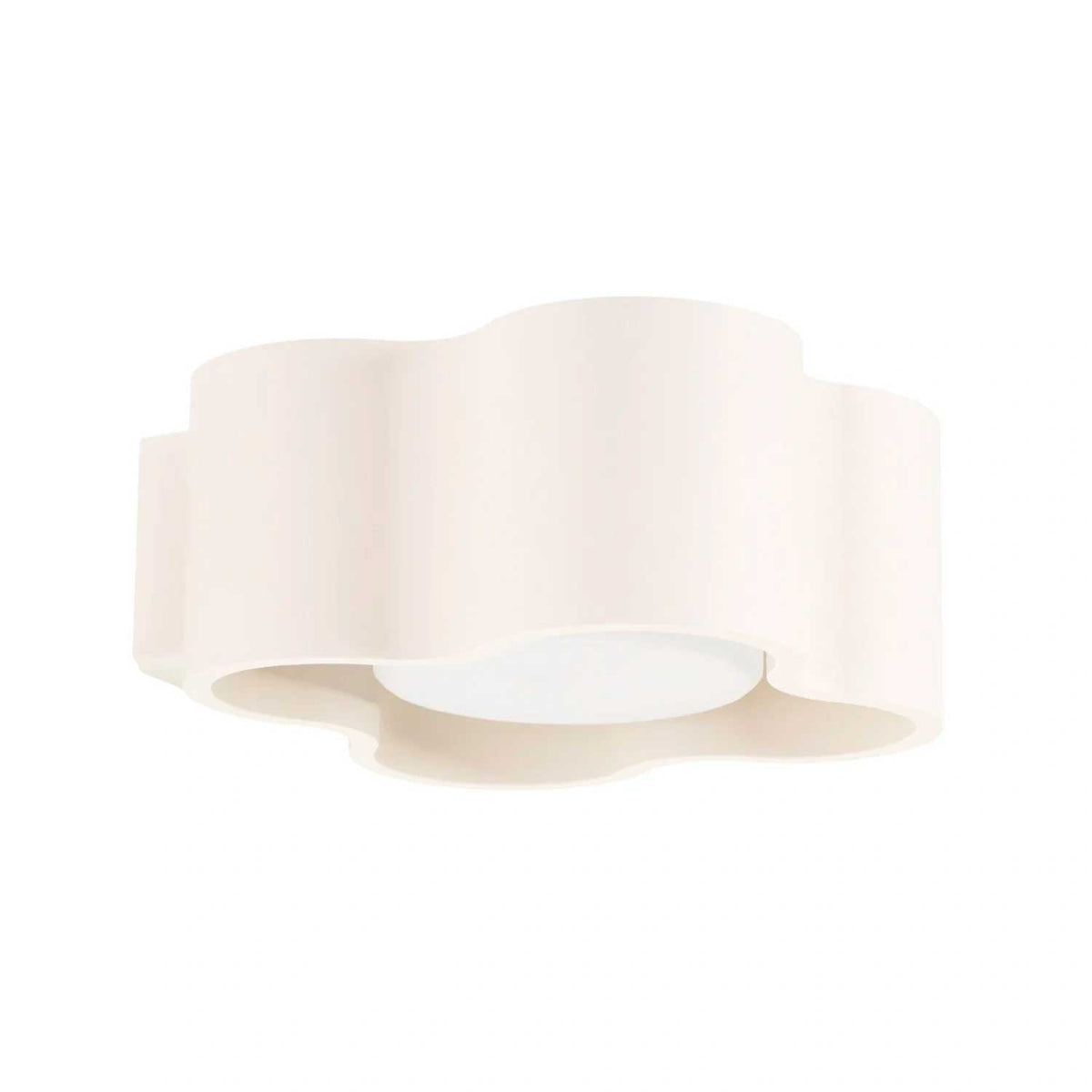 Tulipe - Applique murale basse en aluminium mat au contour organique