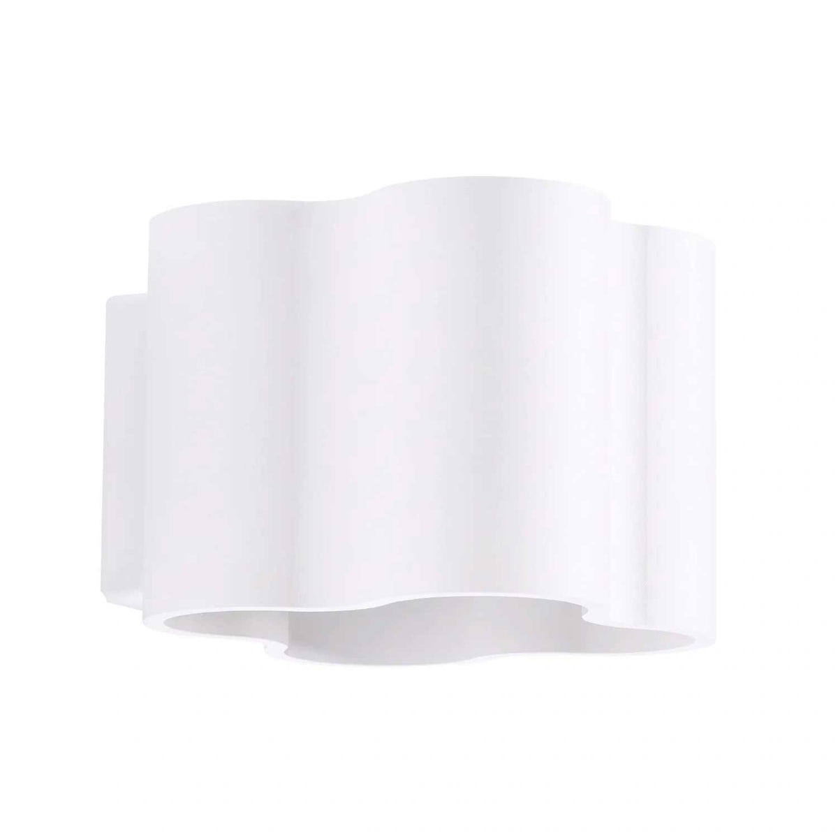 Tulipe - Applique murale en aluminium mat aux contours ondulés, style contemporain