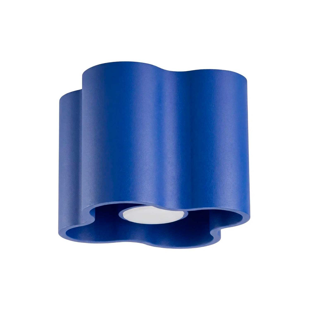 Tulipe - Plafonnier en aluminium mat au contour ondulé, style contemporain