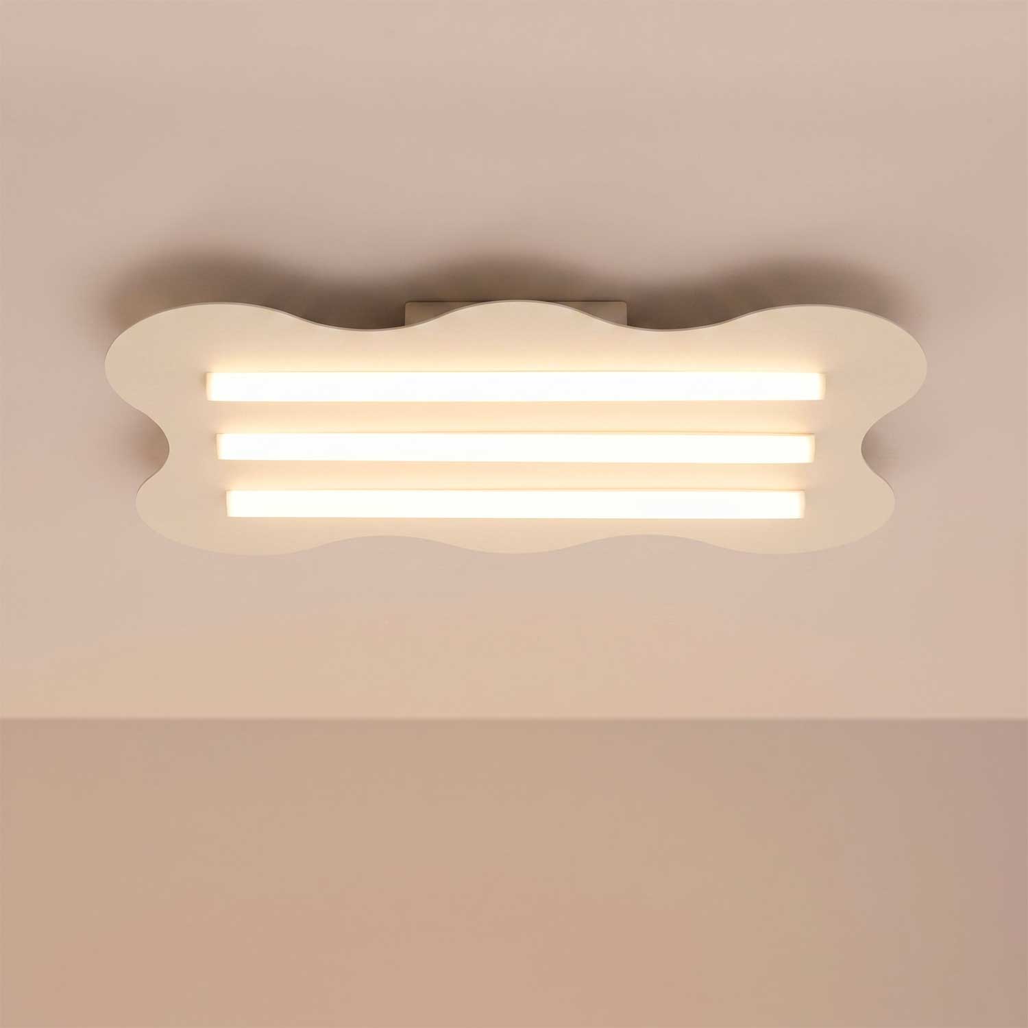 Tureis - Plafonnier design contemporain en acier coloré pour chambre