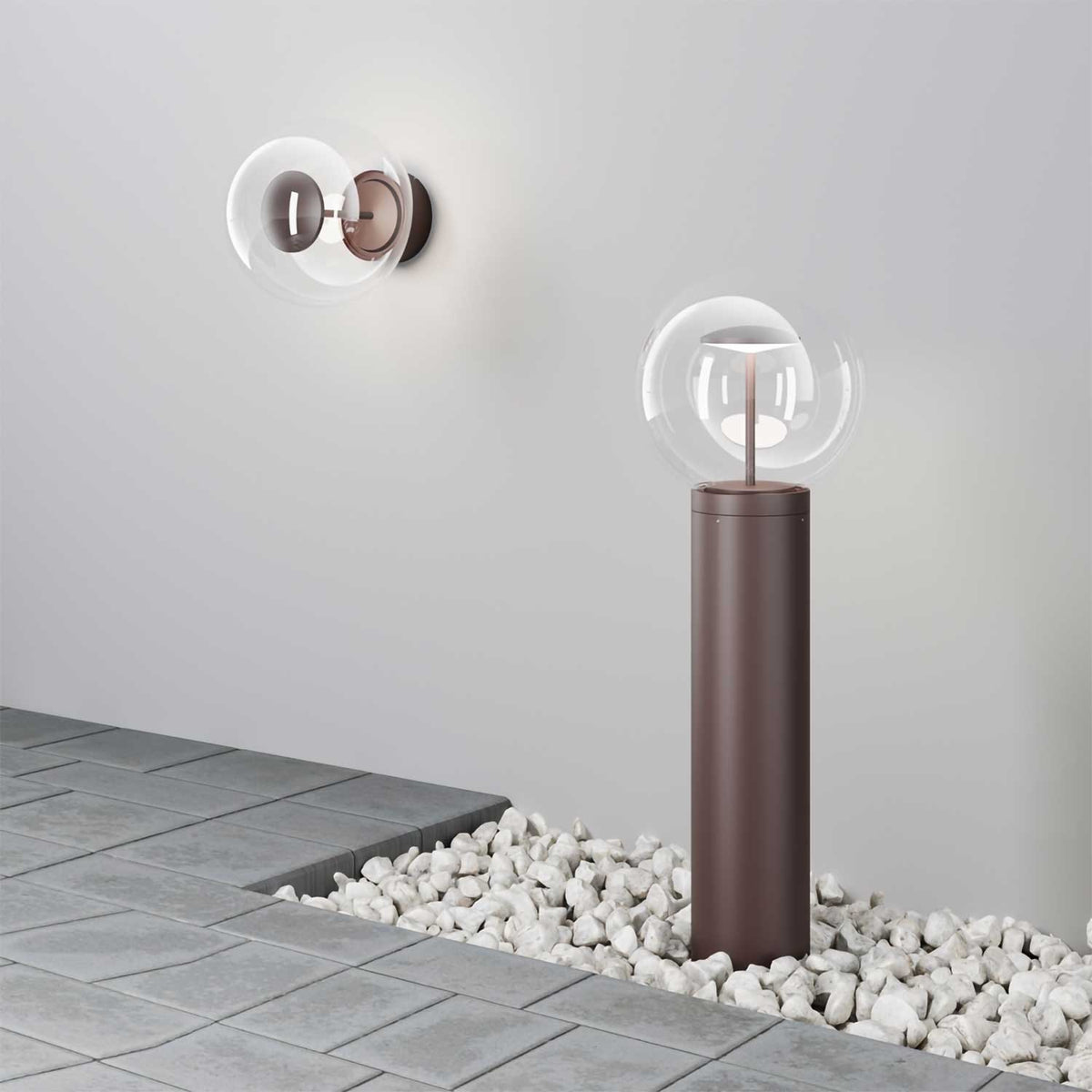 Velora - Borne extérieure LED en métal