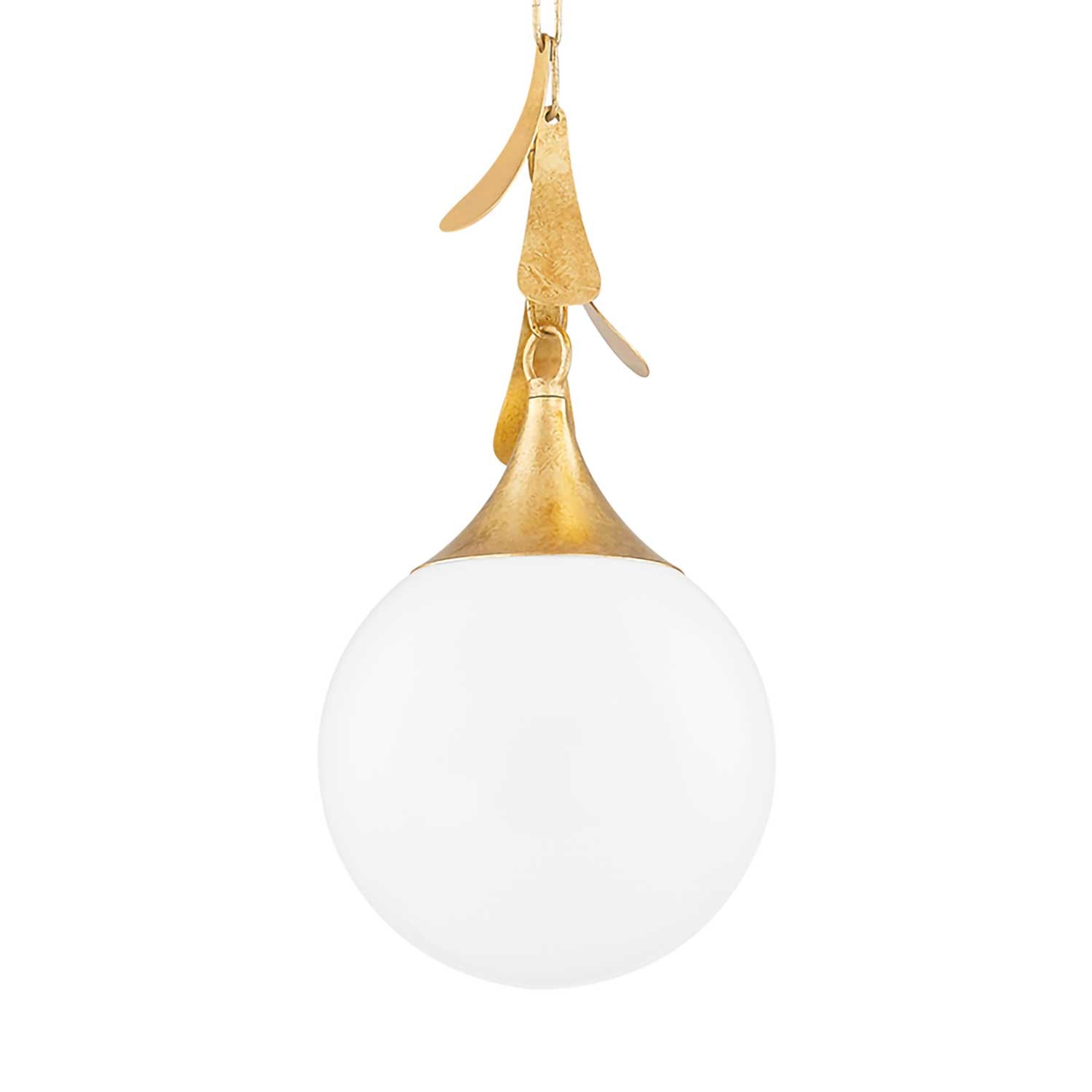 Victoria - White glass globe chandelier for Haussmann-style interior