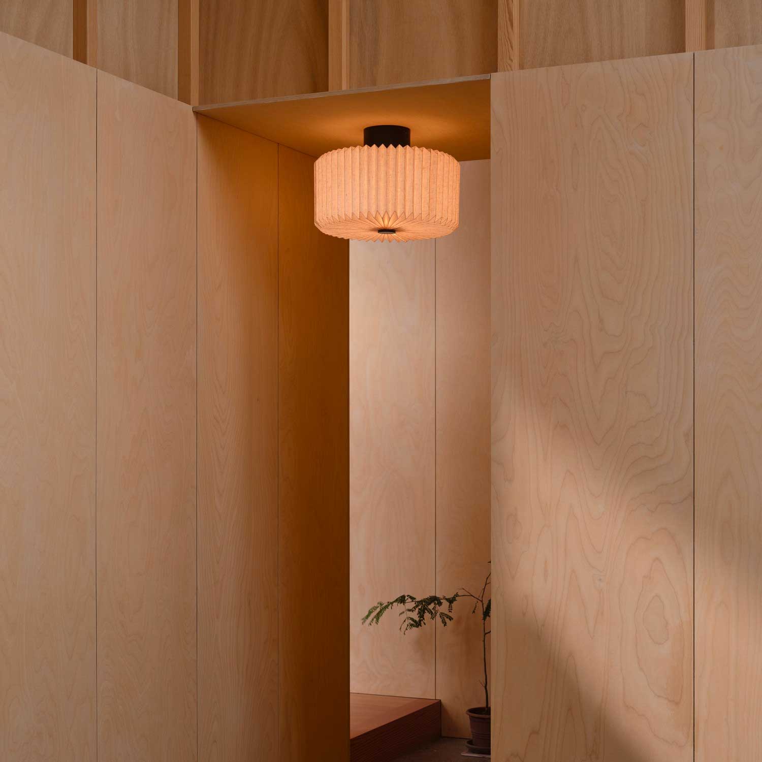 Vivienne - Plafonnier en tissu japandi pour salle à manger