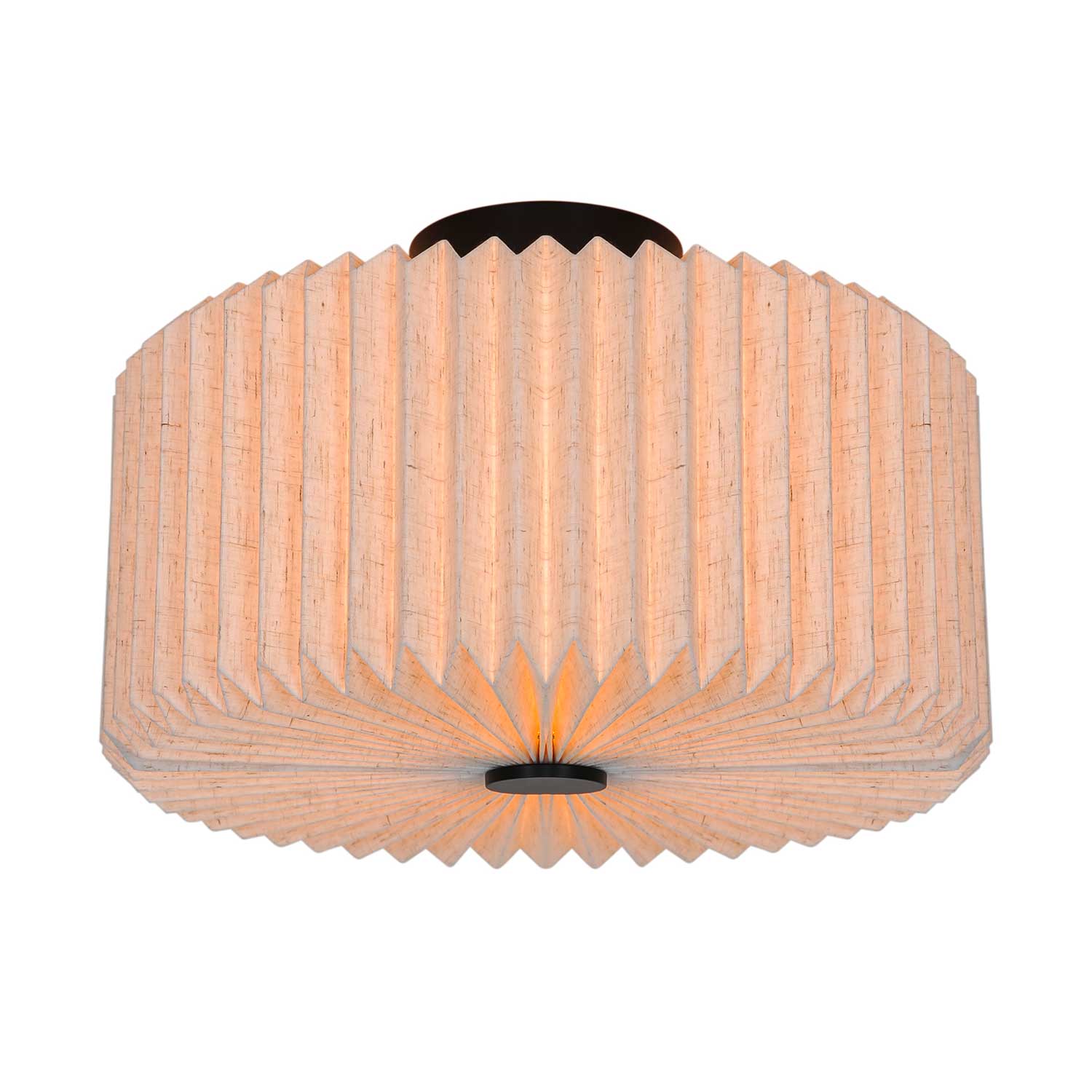 Vivienne - Plafonnier en tissu japandi pour salle à manger