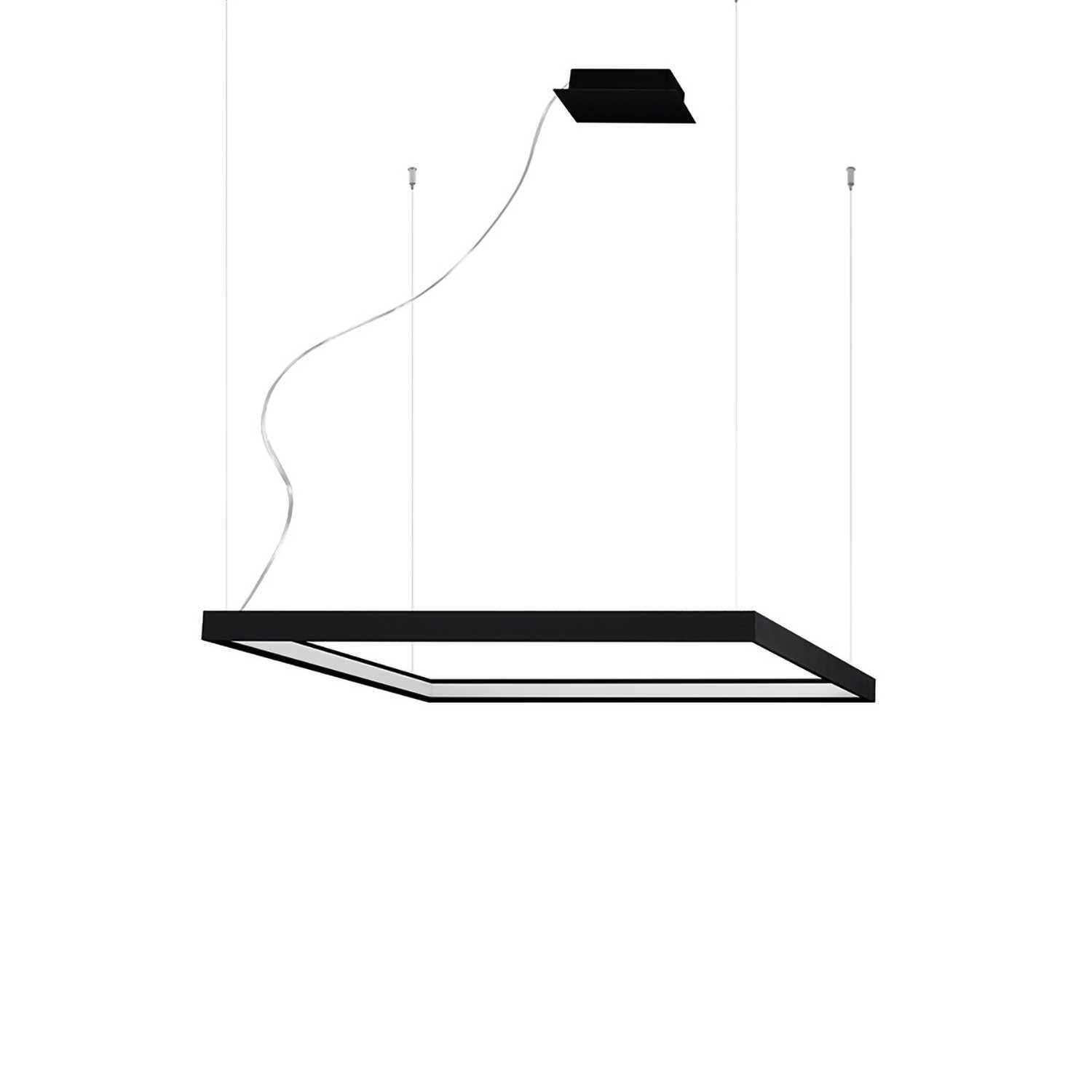 Zeta - Suspension LED carrée design minimaliste en acier