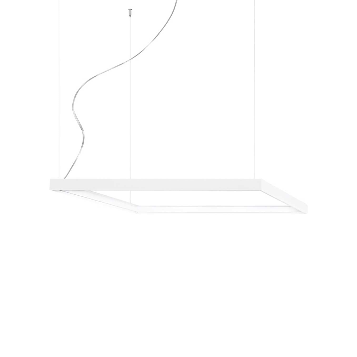 Zeta - Suspension LED carrée design minimaliste en acier