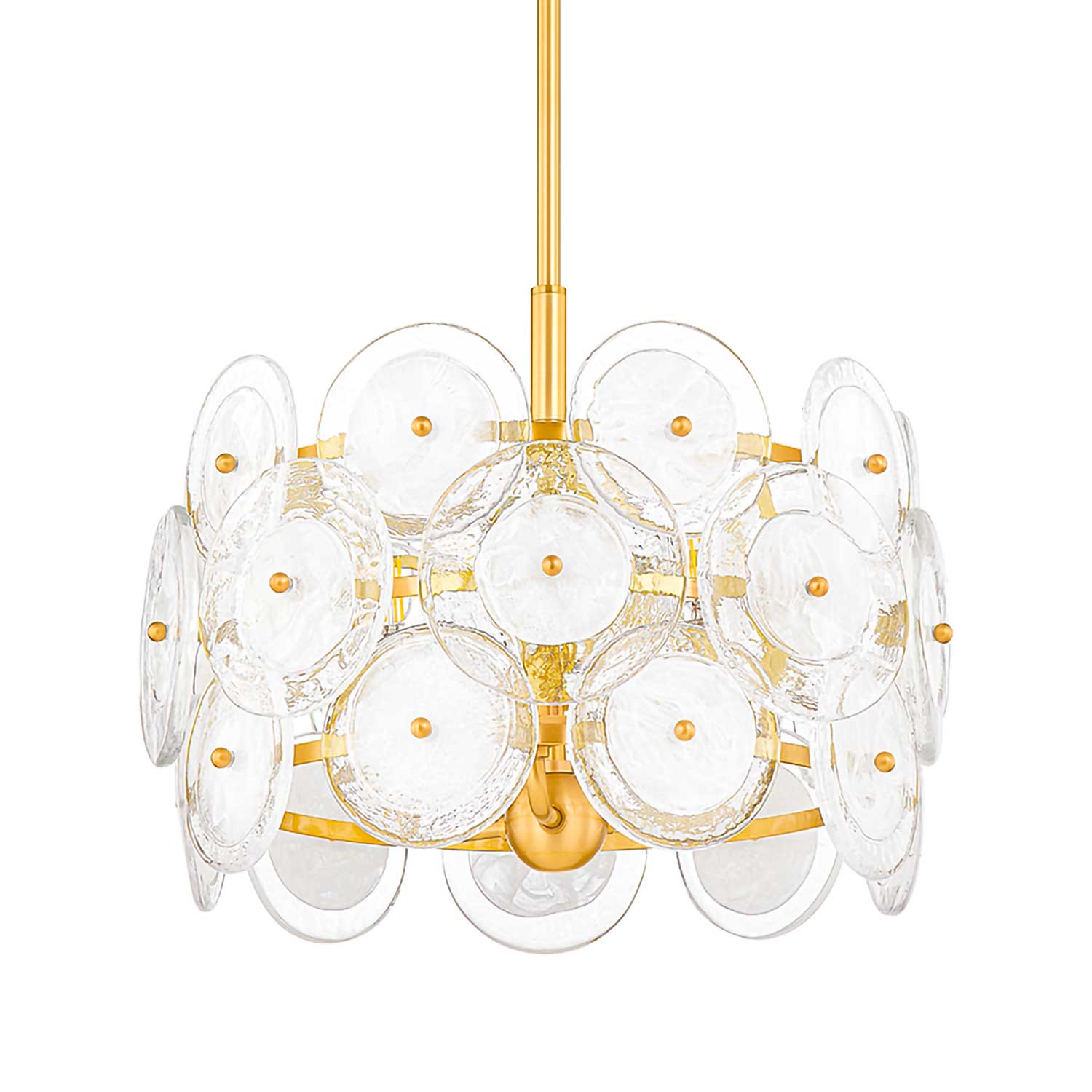 Zoella - Art deco design chandelier with glass discs for kitchen