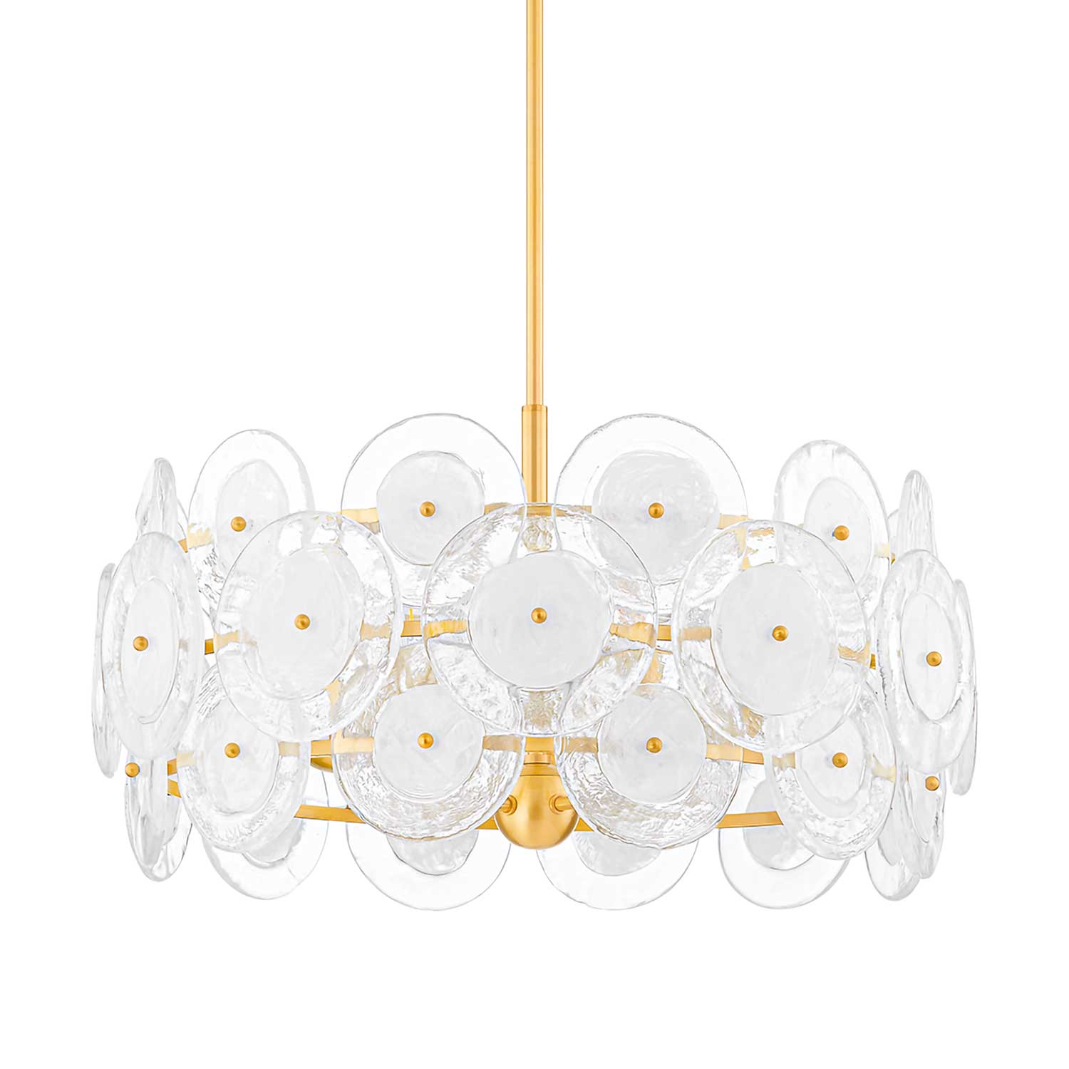 Zoella - Art deco design chandelier with glass discs for kitchen