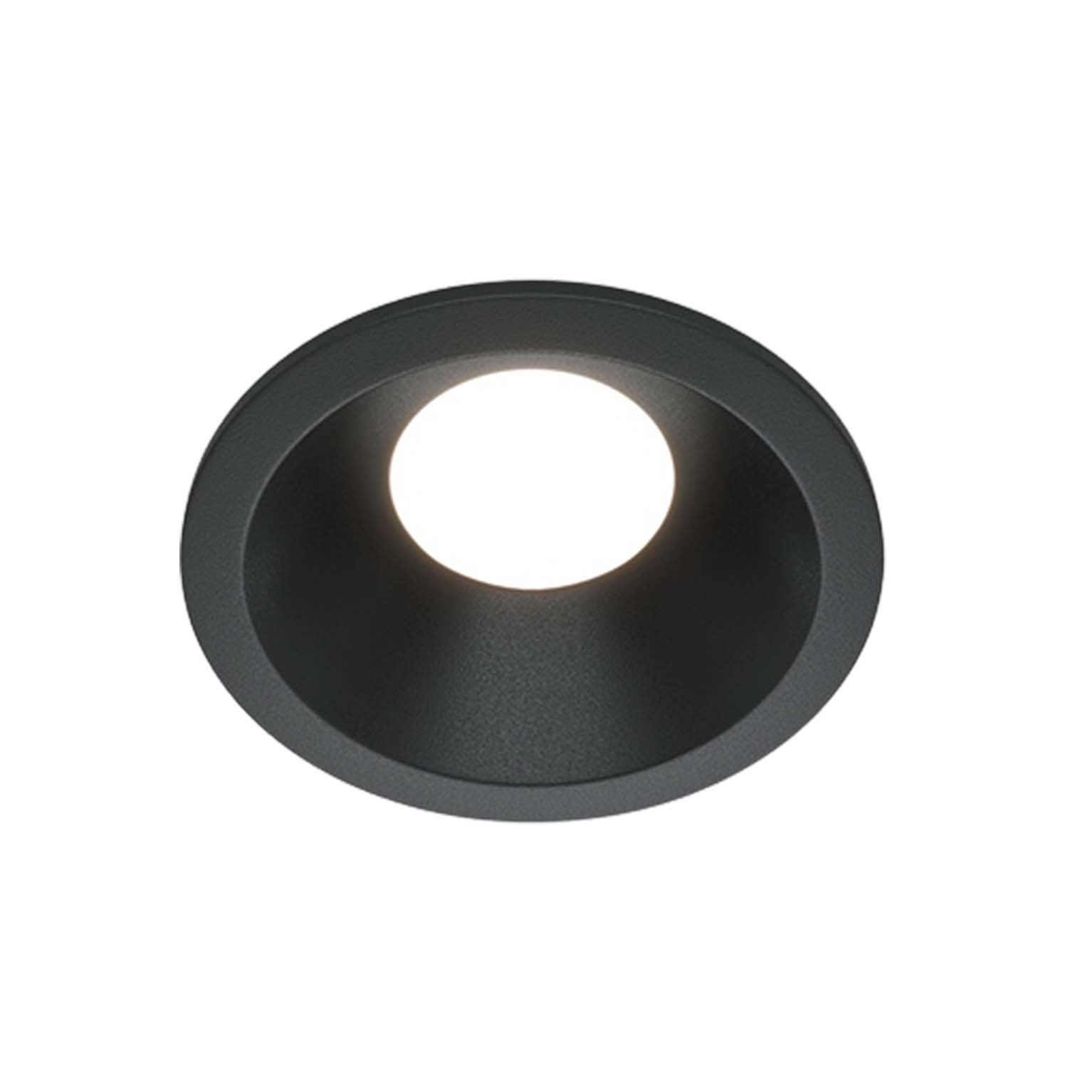 ZOOM A - Waterproof outdoor round recessed spotlight, black or white, 85mm