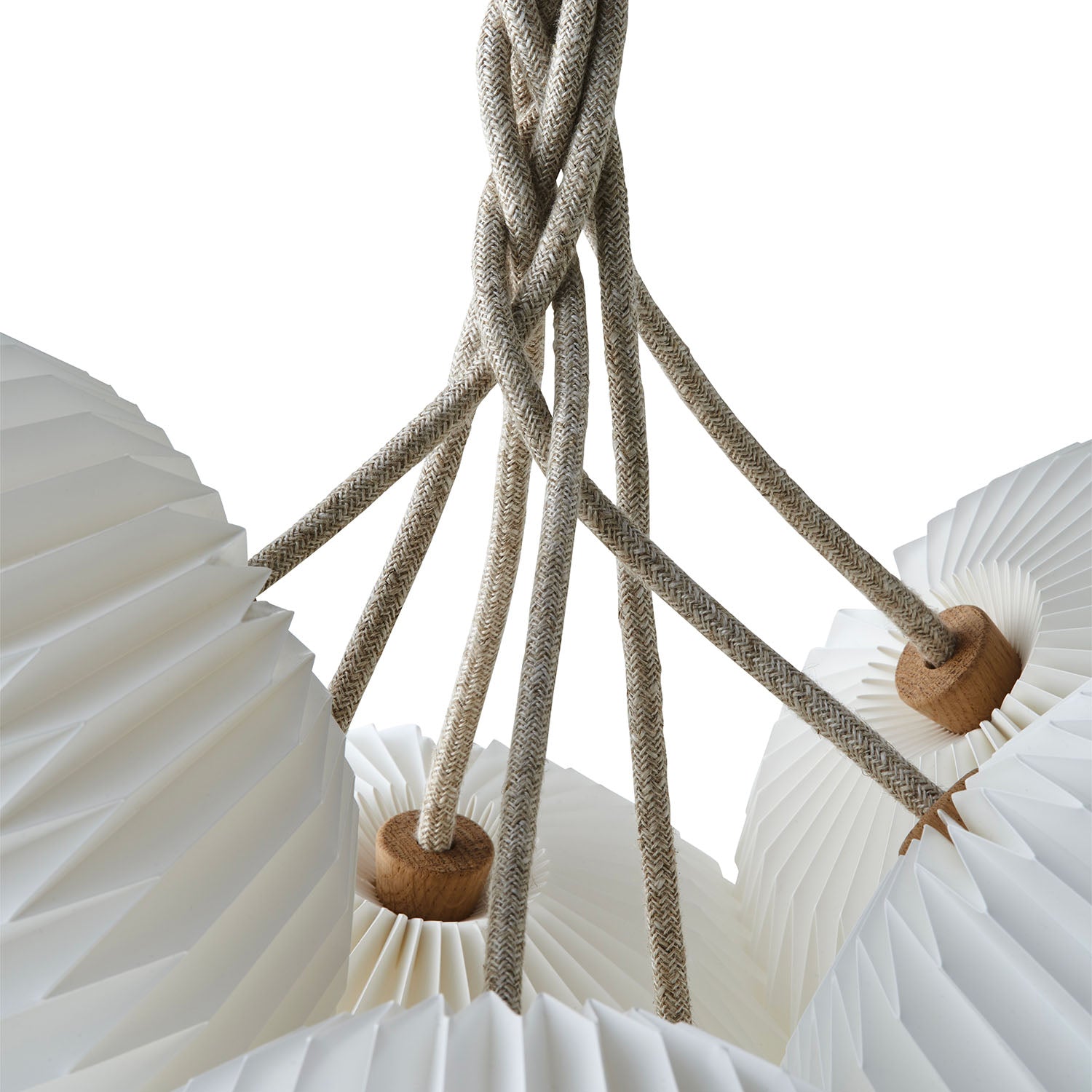 LE KLINT BOUQUET 5 cluster chandelier in white folded paper design