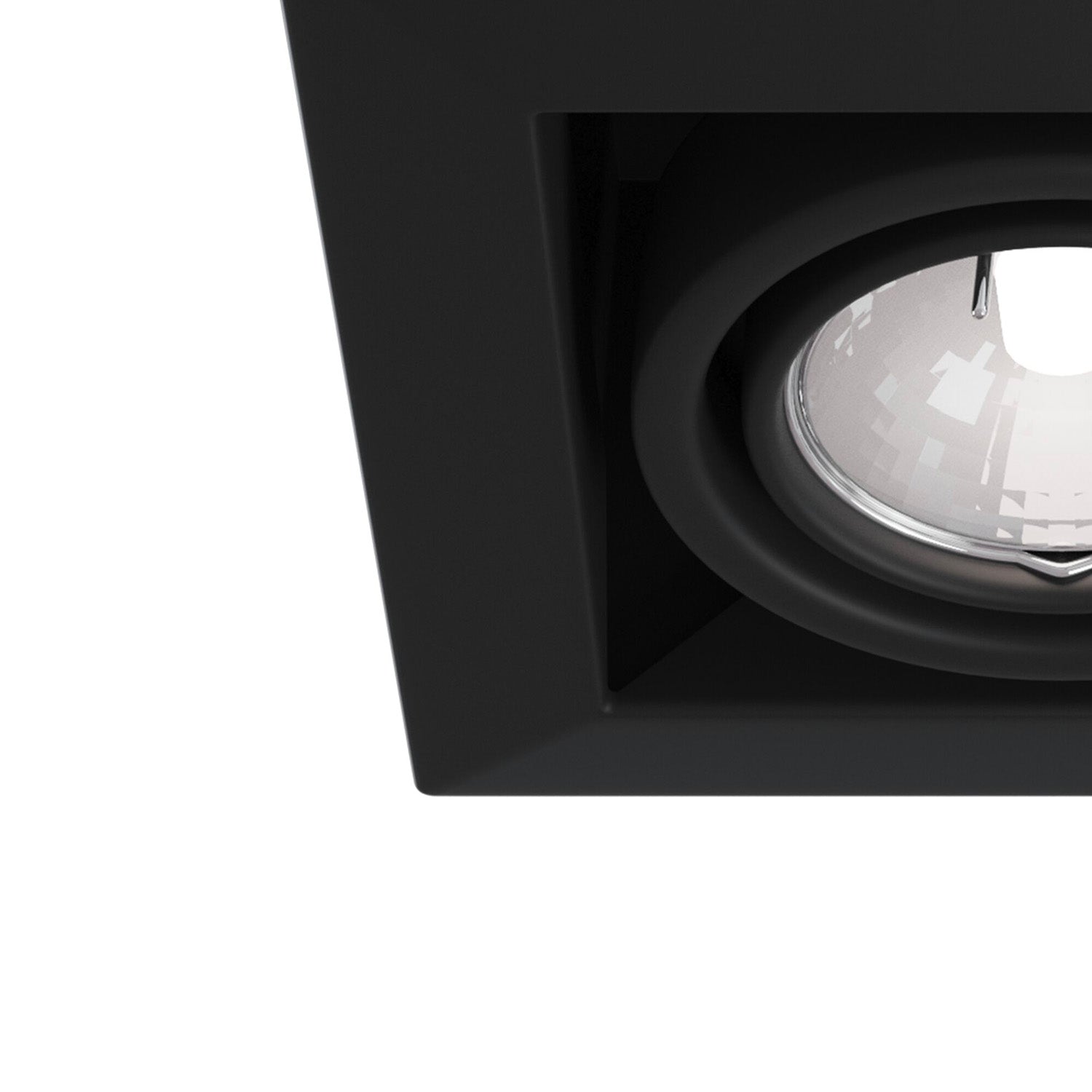 METAL MODERN - Square spotlight 126mm black or white, adjustable