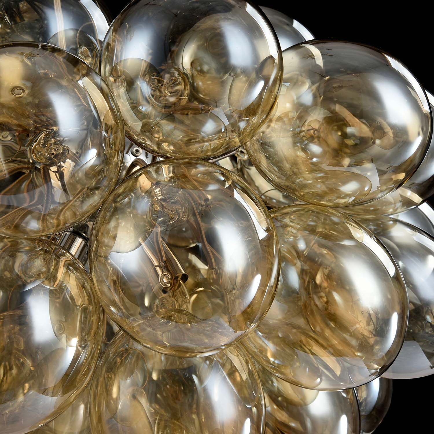 BALBO - Cluster chandelier of glass globes for dining room
