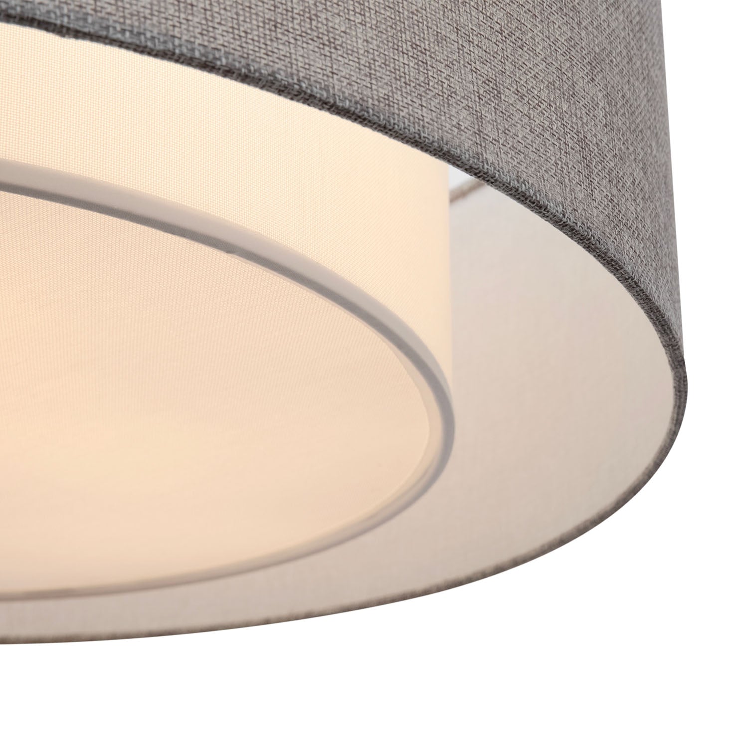 BERGAMO - Circular ceiling light in simple fabric