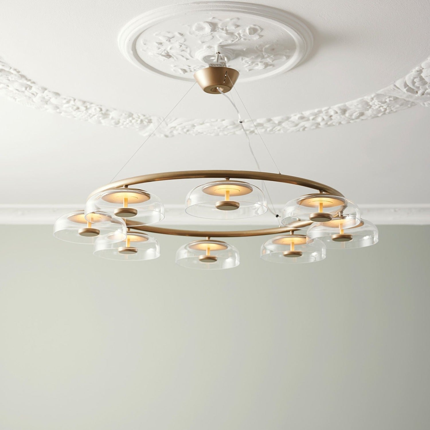 BLOSSI 8 - Large elegant luxury chandelier in glass and integrated LED