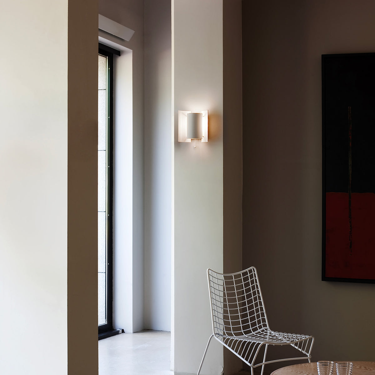 Applique Murale Laiton Poli Et Céramique Perforée – 1 Lumière, IP44, Blanc Doux