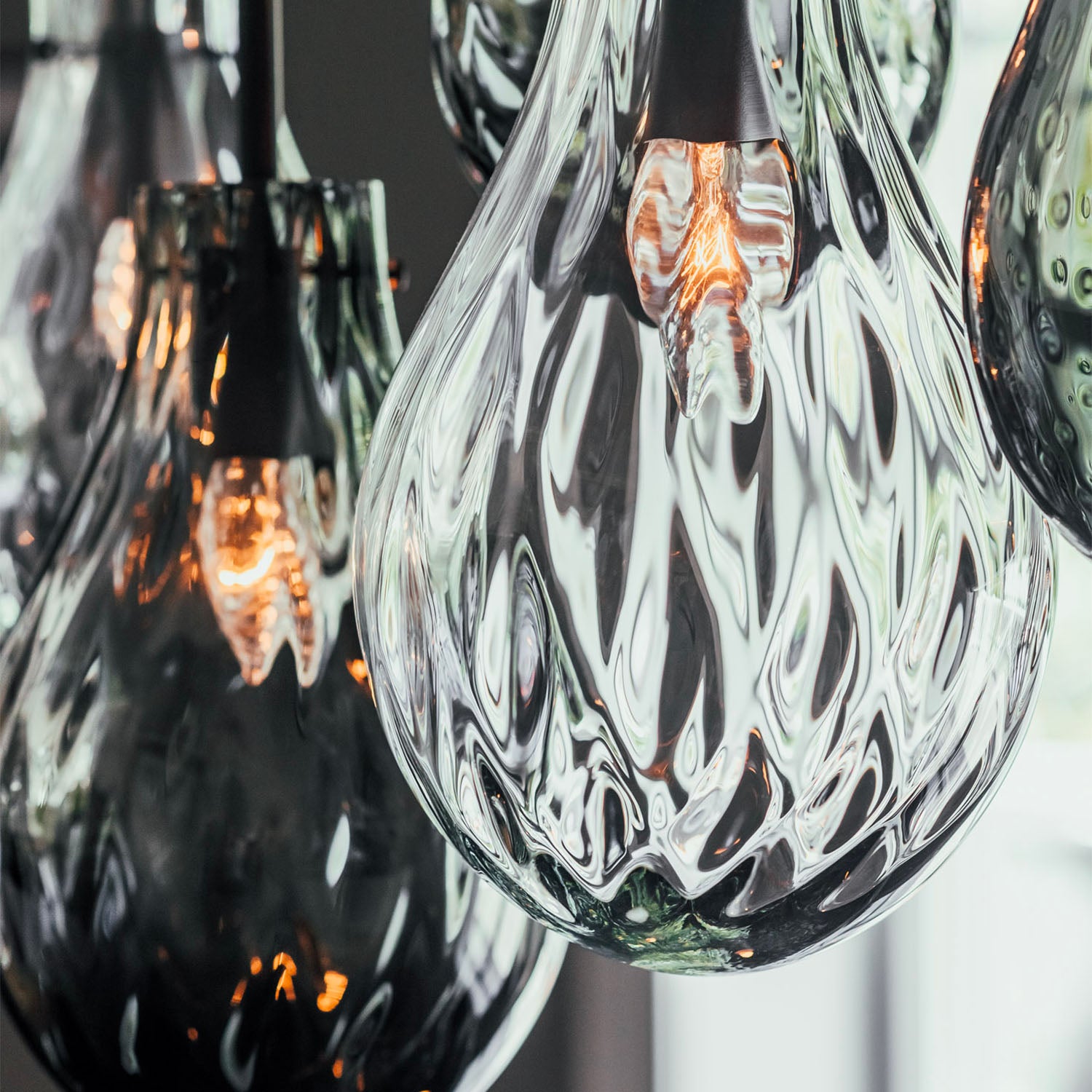 DROP - Vintage handcrafted blown glass chandelier