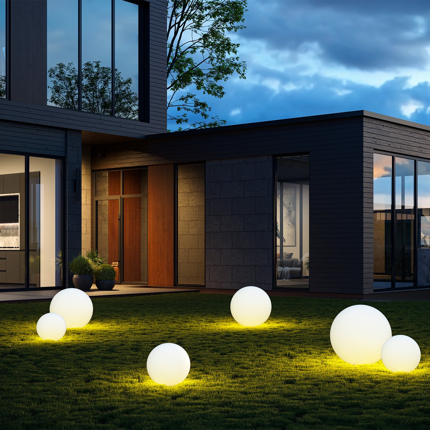 ERDA – Wasserdichte und widerstandsfähige Lichtkugel, für Garten und Außenbereich