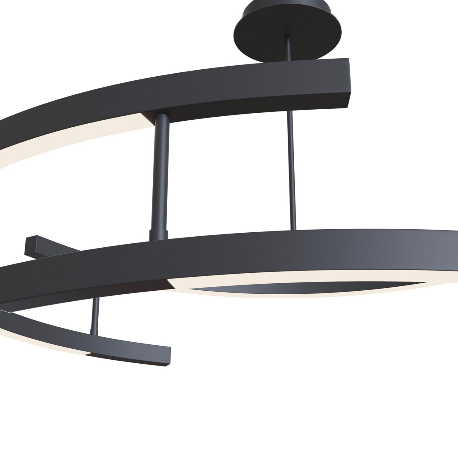 LINE - Futuristic designer circular pendant light, integrated LED