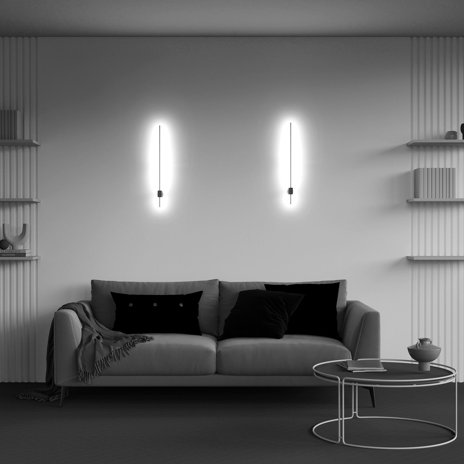 PARS - Applique murale fine LED intégrée, forme de bâton
