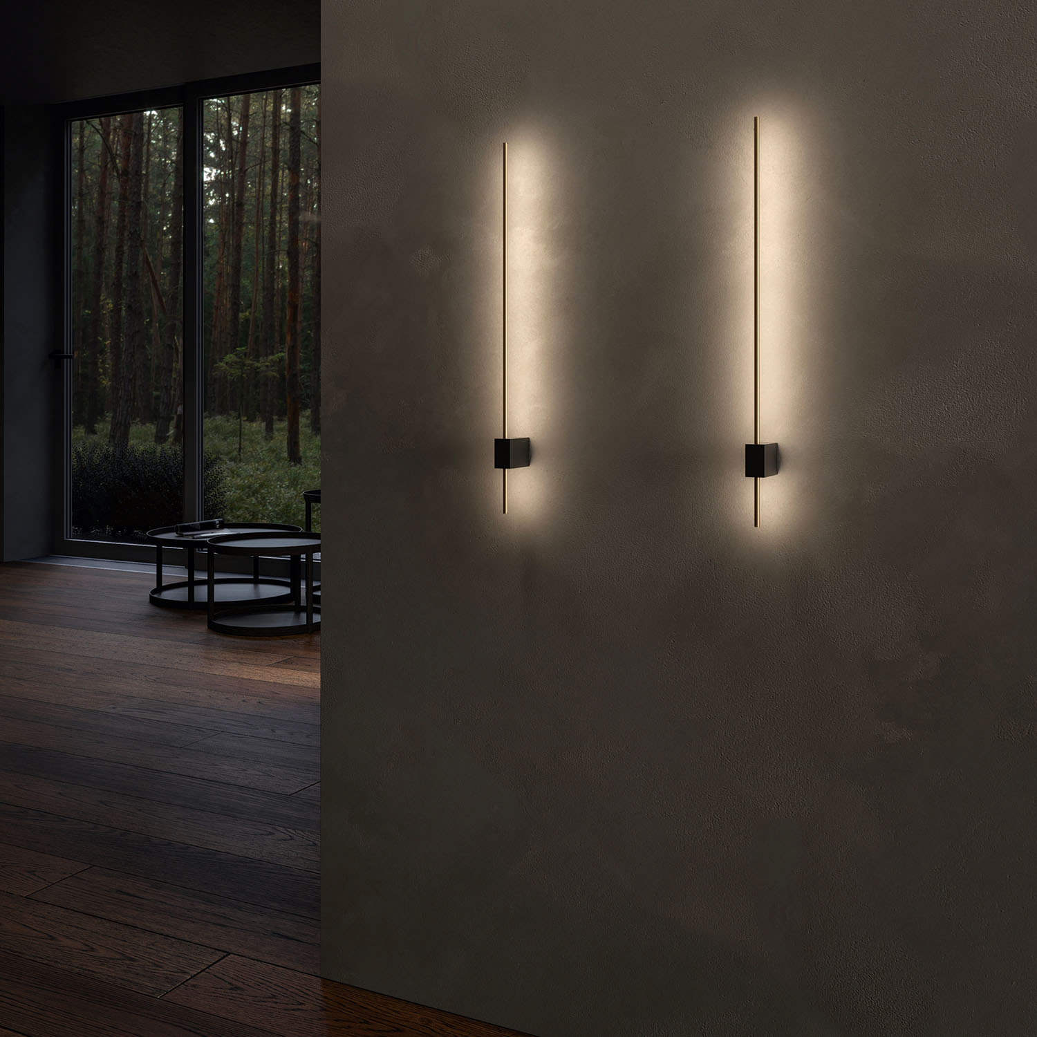 PARS - Slim integrated LED wall light, stick shape