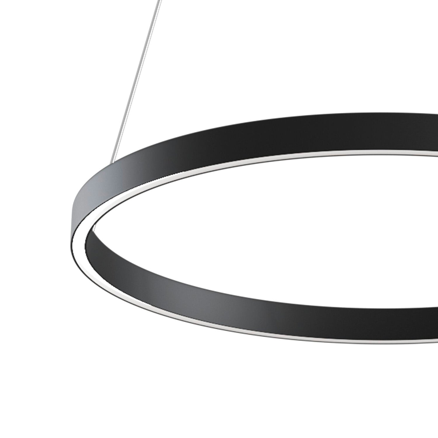 RIM - Suspension anneau doré ou noir, LED intégrée