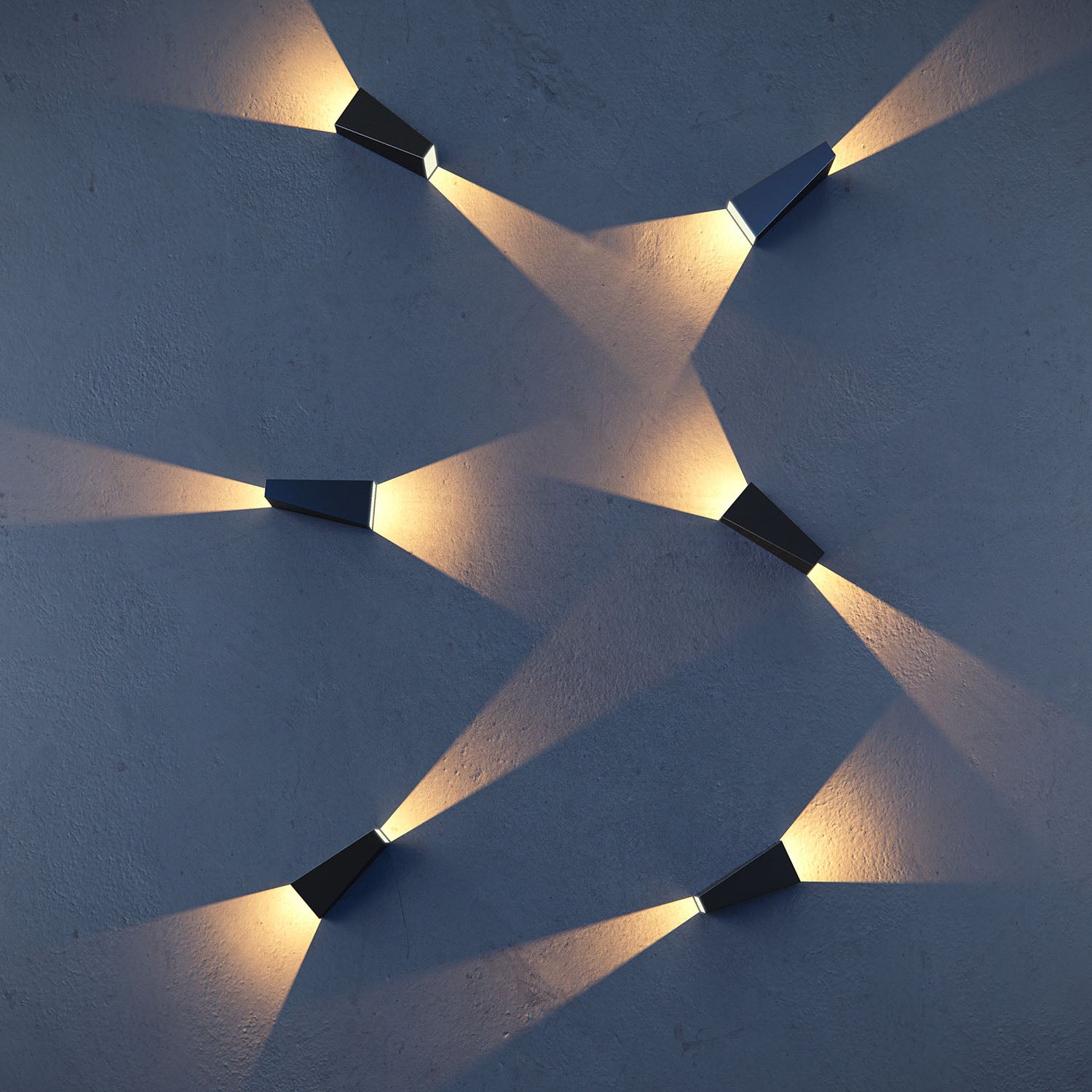 TIMES SQUARE - Geometric design exterior wall light, waterproof and resistant
