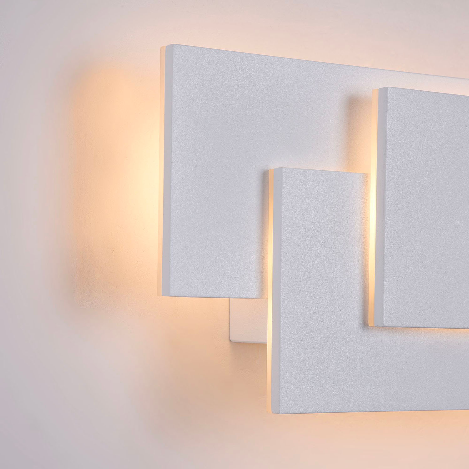TRAME - White steel geometric design wall light